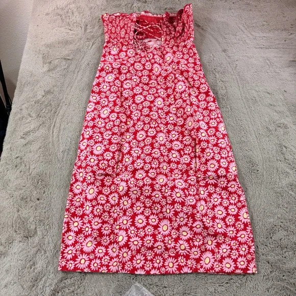 NWT Free People Lucinda Printed Midi Dress CottageFloral Smocked Size L Sun Boho - Picture 4 of 16